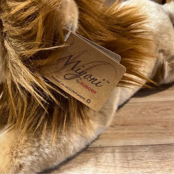 New! Aurora Miyoni Lion Plush Stuffed Animal Stuffie Eco Friendly - Picture 5 of 10
